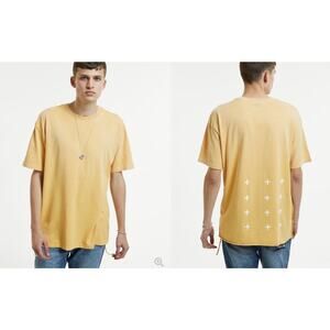 Ksubi 4X4 Biggie Insurgent T-Shirt 2XL Yellow Logo Graphic Streetwear Box Cross